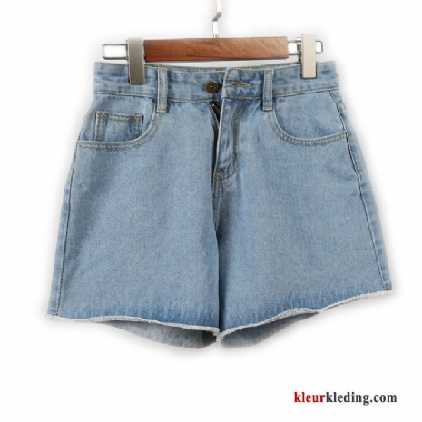 Korte Broek Plooiende Hete Broek Hoge Taille Denim Dunne Zomer Dames