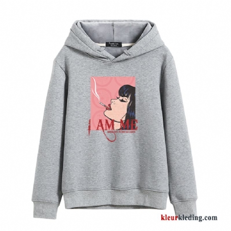 Lange Mouwen Losse Dames Vrouw Plus Kasjmier Hoodie Student Trend