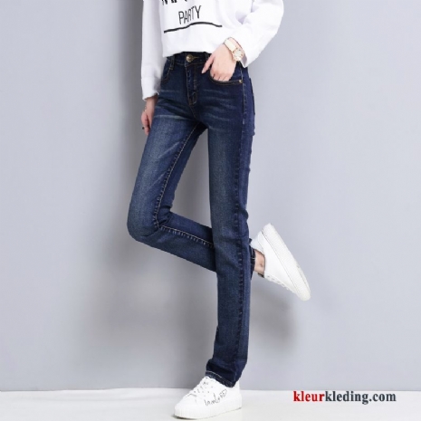 Losse Dames Nieuw Spijkerbroek Jeans Slim Fit Voorjaar Blauw Grote Maten