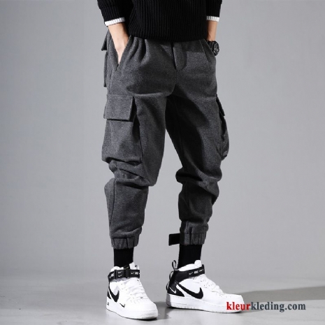 Losse Heren Casual Broek Cargo Broek Strak Trendy Merk Nieuw Hip-hop