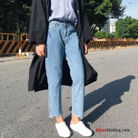 Losse Spijkerbroek Jeans Dunne Vintage Trend Herfst Lichtblauw Dames