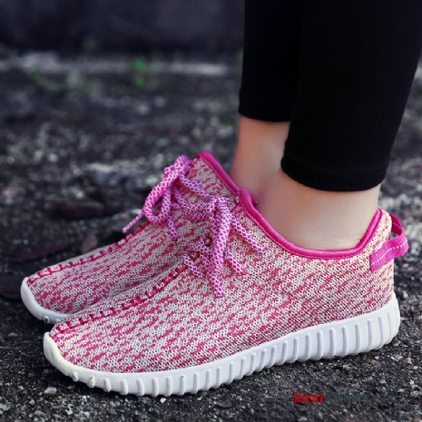 Lovers Casual Vrouwen Sportschoenen Maas Mannen Trend Gebreide Heren Roze