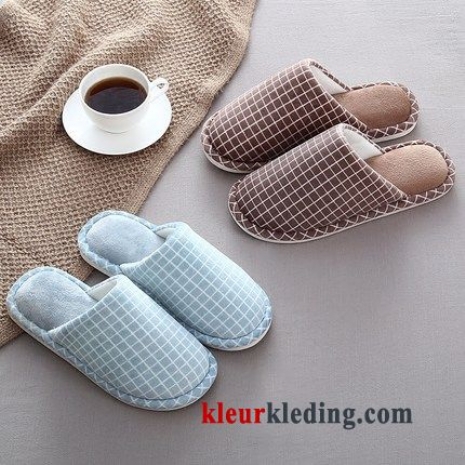 Lovers Slippers Mannen Eenvoudige Antislip Plateauzool Pantoffels Winter Dames