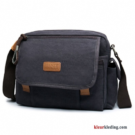 Messenger Tas Trend Alle Wedstrijden Outdoor Student Heren Casual Schoudertas Zwart