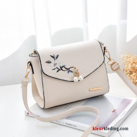 Messenger Tas Trend Mini 2018 Alle Wedstrijden Eenvoudig Mode Schoudertas Dames Wit Beige