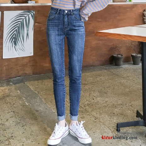 Mini Nieuw Slim Fit Blauw Spijkerbroek Jeans Voorjaar Dames Elastiek