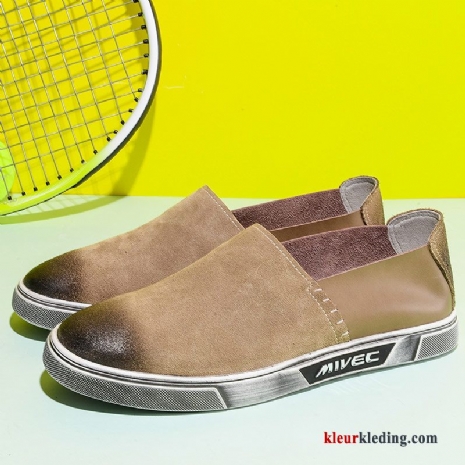 Mocassins Mocassin Schoenen Slip On Echt Leer Trend Casual Voorjaar 2018 Heren Kaki