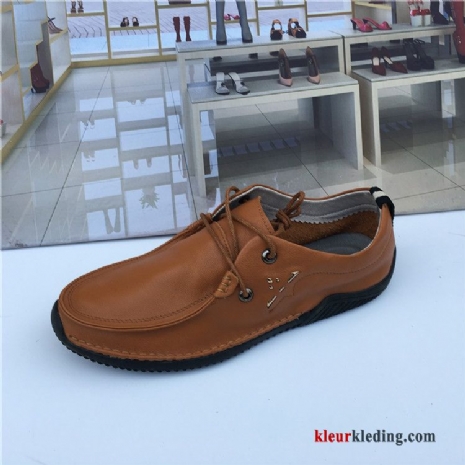 Mocassins Schoenen Leren Schoenen Mannen Casual Bruin Donker Pumps Trend Heren