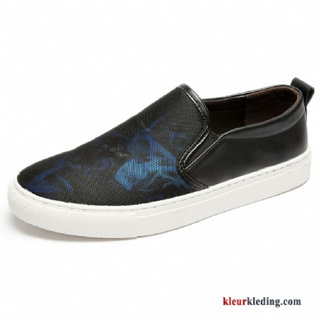 Mocassins Trend Slip On Schoenen Casual Voorjaar Mocassin Skateboard Schoenen Mannen Heren Zwart