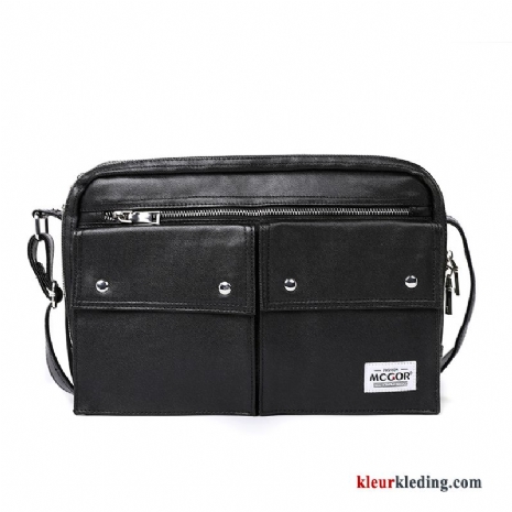 Mode Messenger Tas Heren Trend Mini Casual Ipad Schoudertas Zwart