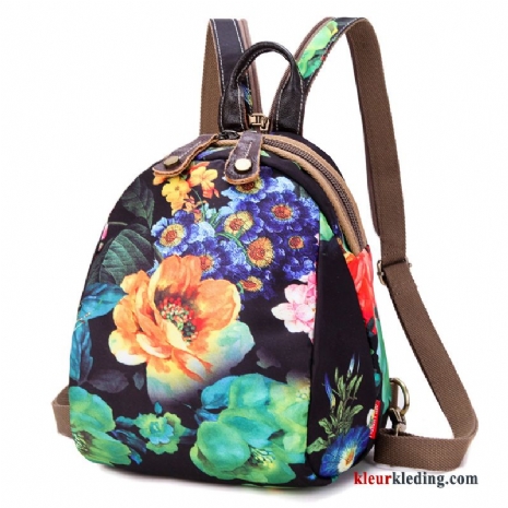 Nieuw Rugzak Canvas Borst Tas Doek Etnische Mini Dames