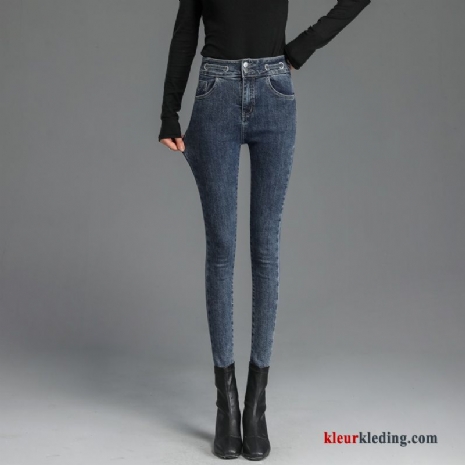 Nieuw Spijkerbroek Jeans Diepe Kleur Voorjaar Dames Skinny Blauw Mini