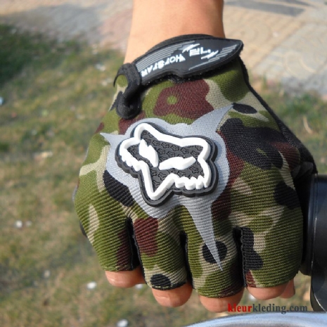 Outdoor Heren Camouflage Handschoen Groen Antislip Zomer Autorijden