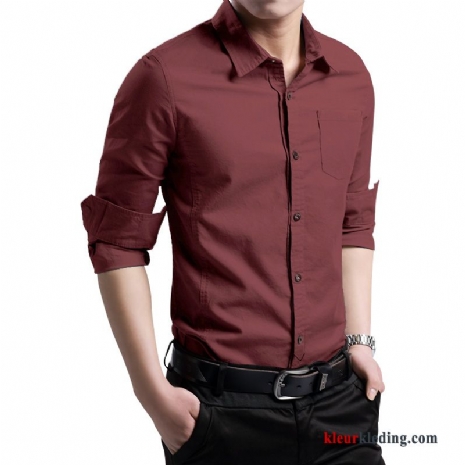 Overhemd Mannelijk Plus Kasjmier Warme Jeugd Heren Casual Trend