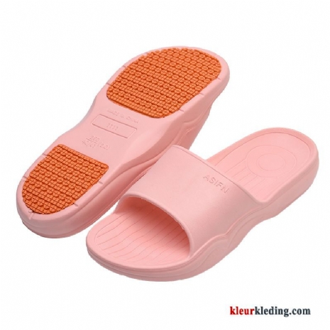 Plateauzool Antislip Vrouwen Pantoffels Zomer Mannen Slippers Rubber Dames Roze