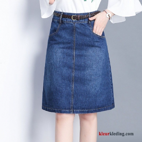 Rok Herfst Dunne Zomer Blauw Denim Lang Korte Rokjes Dames