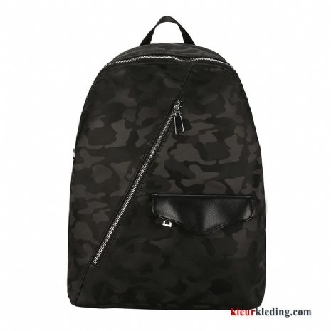 Rugzak Computer Tas Camouflage Groot Trend Schooltas Reizen Student Heren Zwart