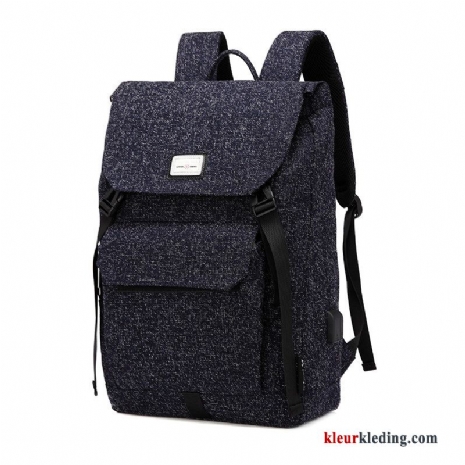 Rugzak Grote Capaciteit Trend Reizen Heren Schooltas Outdoor Casual Blauw