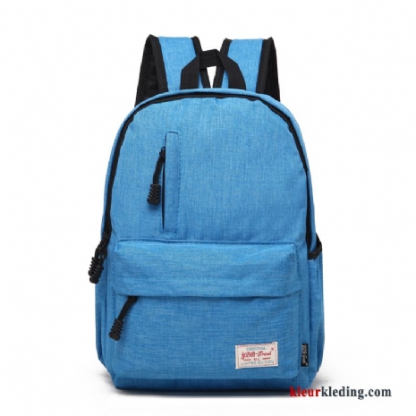 Rugzak Schooltas Heren Student Casual Computer Tas Mini De Middelbare School Blauw