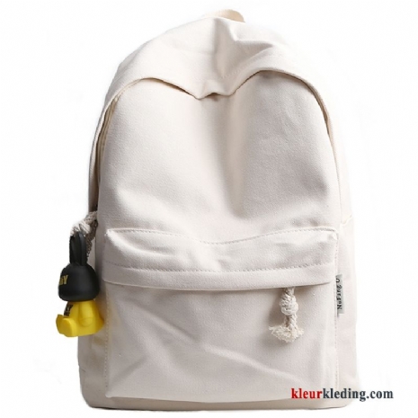 Rugzak Student Nieuwe Mini Dames Schooltas Casual Gemiddelde Wit Beige