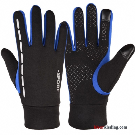 Running Handschoen Blijf Warm Sport Winter Heren Alpinisme Touchscreen Blauw