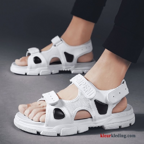 Sandaal Mannen Zomer Bovenkleding Strand Antislip Trend Mode Schoenen Heren Wit