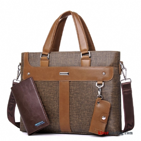 Schoudertas Business Heren Messenger Tas Leer Handtas Casual Aktetas Bruine