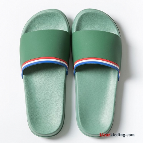 Slipper Antislip Zachte Zolen Badkamer Zomer Voorjaar Pantoffels Binnen Mannen Heren Groen