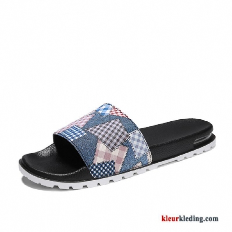 Slipper Mode Bovenkleding Trend Mannen Outdoor Zomer Strand Pantoffels Heren Rood Blauw