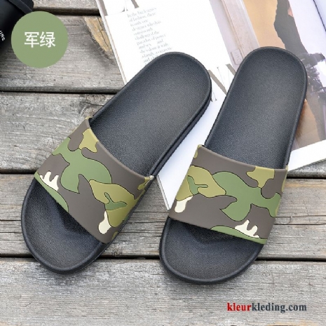 Slipper Pantoffels Vrouwen Antislip Badkamer Bovenkleding Grote Maten Dikke Zool Lovers Heren Groen