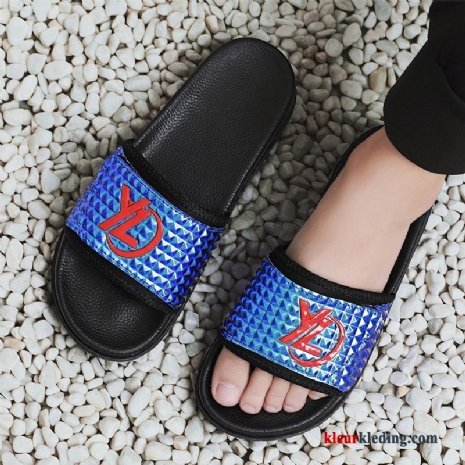 Slipper Pantoffels Zomer Mode Antislip Outdoor Mannen Bovenkleding Zachte Zolen Heren Blauw