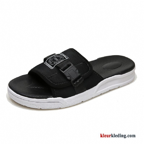 Slipper Zomer Antislip Mannen Strand Outdoor Pantoffels Trend Bovenkleding Heren Zwart