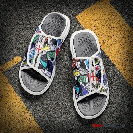 Slipper Zomer Pantoffels Schoenen Graffiti Bovenkleding Trend Persoonlijk Sport Heren Wit