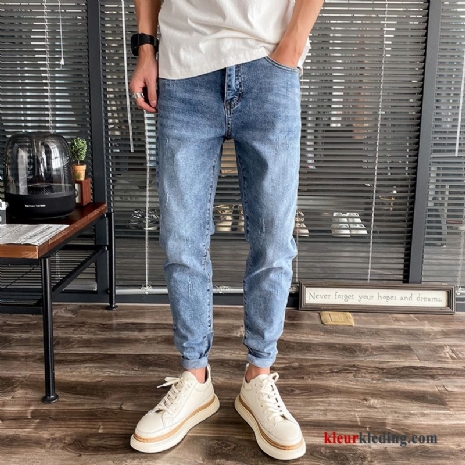 Spijkerbroek Jeans Harlan Casual Losse Trendy Merk Slim Fit Heren Zomer