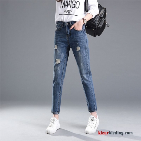 Spijkerbroek Jeans Instituut Gaten Blauw Dames Zomer Losse Harlan