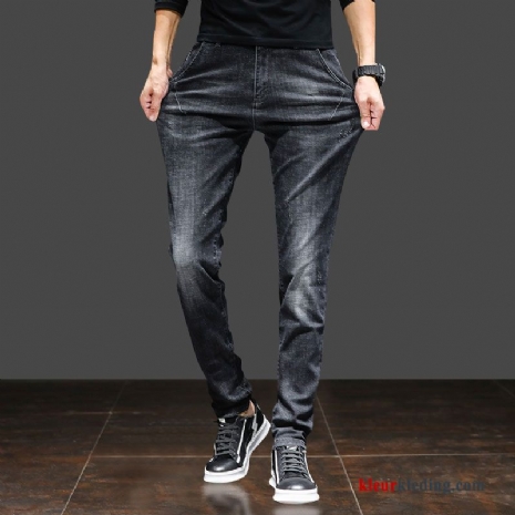 Spijkerbroek Jeugd Casual Lange Zwart Mini Heren Trend Slim Fit