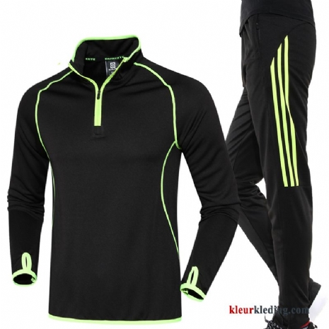 Sportkleding Heren Herfst Winter Lange Mouwen Zwart Opleiding Dames Pak