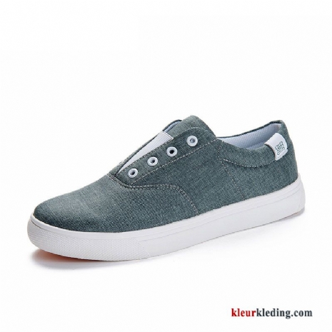 Sportschoenen Trend Casual Laag Plat Sport Mannen Canvas Skateboard Schoenen Heren Groen