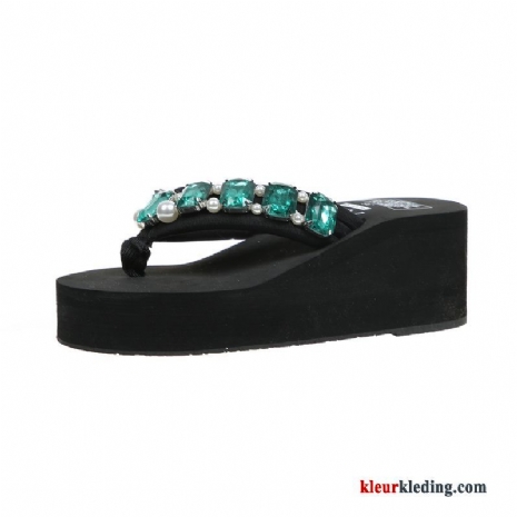 Strand Sleehak Vrouwen Slipper Pantoffels Alle Wedstrijden Antislip Platform Dames Rood Groen