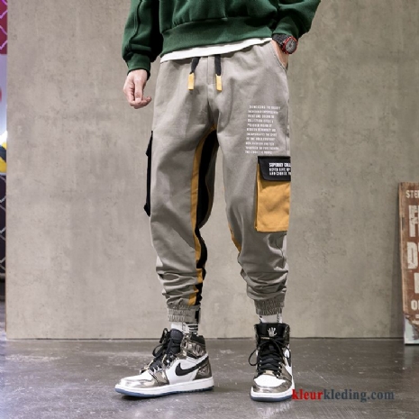 Student Trend Heren Trendy Merk Herfst Strak Cargo Broek Losse