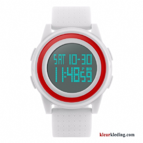 Student Waterdicht Meisje Horloge Heren Mode Wit