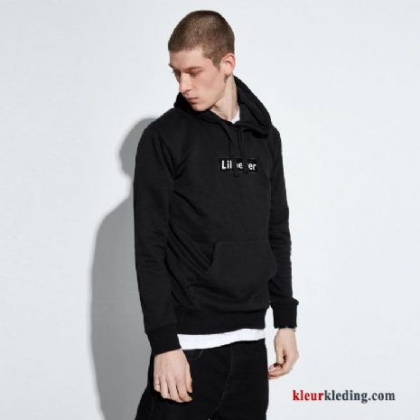 Student Zwart Mannelijk Straat Hoodie Jas Sport Heren