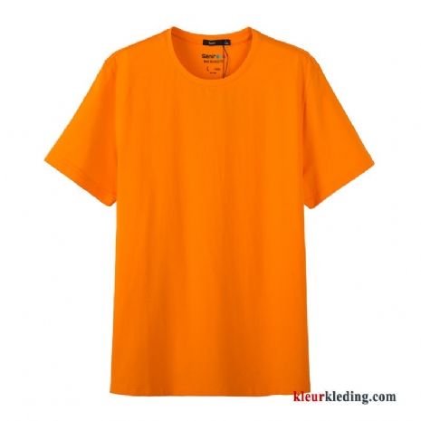 T-shirts Mannelijk Slim Fit Korte Mouw Ronde Hals Student Trend Wit Onderhemd Heren