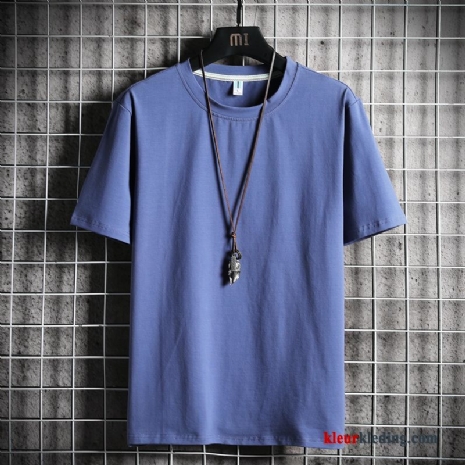 T-shirts Trend Mannelijk Heren Voorjaar Trendy Merk Blauw Jasje Nieuw