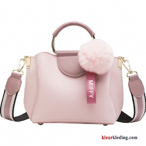 Tas Fijne Mode Dames Schoudertas Messenger Tas Nieuw Roze Beige