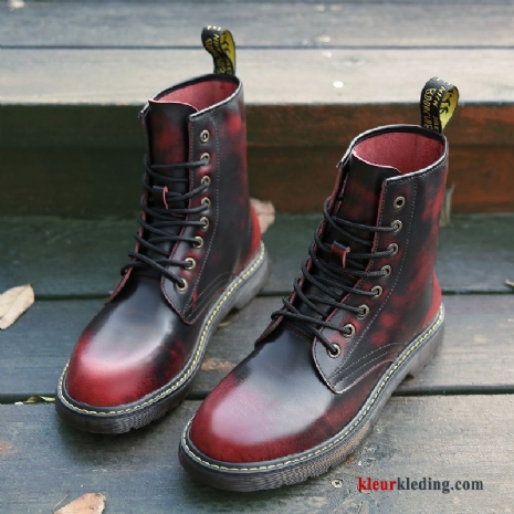 Trend Lovers Jeugd Laarzen Hoge Herfst Laars Schoenen Heren Rood Zwart