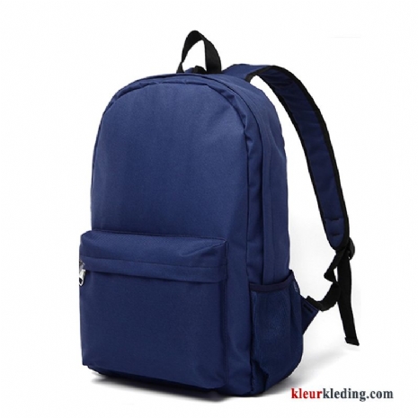 Trend Mode Casual Schooltas Rugzak Heren Brits Reizen Marineblauw