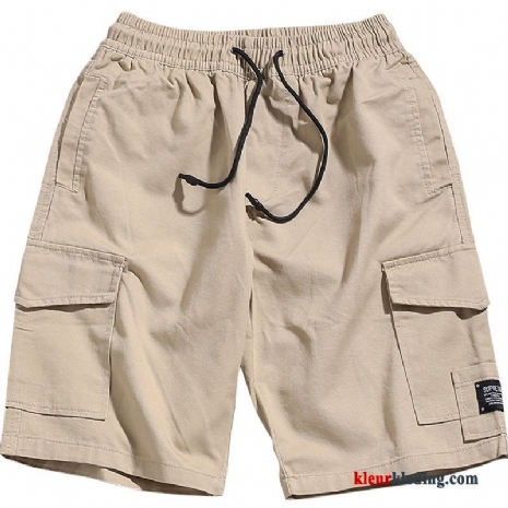 Trendy Merk Khaki Heren Korte Broek Groot Cargo Broek Zomer Losse