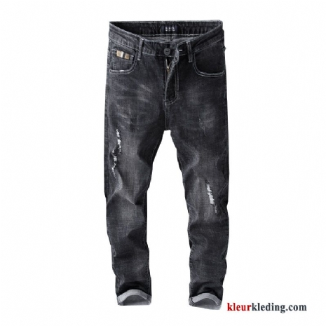 Trendy Merk Mannelijk Voorjaar Broek Slim Fit Elastiek Spijkerbroek Jeans Heren