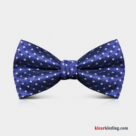 Vlinderdas Heren Brits Beste Mannen High End Bruidegom Geklede Huwelijk Rood Blauw